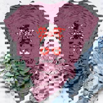 GrüEzi Girl Switzerland Flag Messy Bun Swiss Schweiz Woman Women's Heather T-Shirt | Mazezy