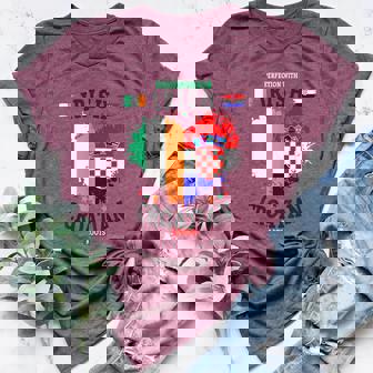 Irish Croatian Flag Idea For Women & Croatia Ireland Roots Women's Heather T-Shirt | Mazezy