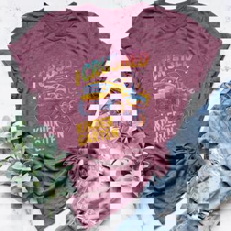 Kawaii I Crushed Kindergarten Preschool Monster Kids Women's Heather T-Shirt | Mazezy