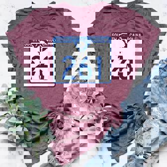 South Carolina Highway 261 Sign SC-261 State HWY Women's Heather T-Shirt | Mazezy