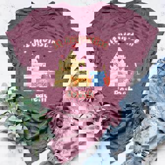 St Augustine Florida Beach Whimsy Sand Castle Crab Nautical Women's Heather T-Shirt | Mazezy