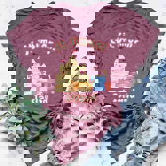 St Simons Island Georgia Whimsy Beach Sand Castle Crab Women's Heather T-Shirt | Mazezy