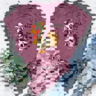 Turkey Cow Turkey Moo Cow Thanksgiving Men Women Kids Women's Heather T-Shirt | Mazezy