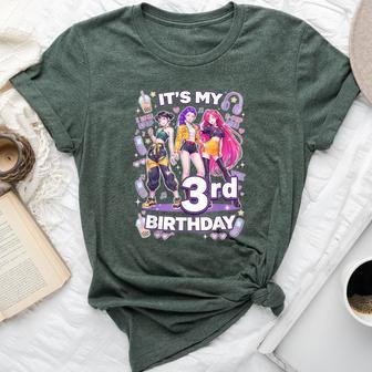 3Rd Birthday 3 Year Old Girl Korean Pop Kpop Bday Party Bella Canvas T-shirt - Thegiftio UK