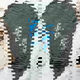 I Was 6 Now I'm 7 7Th Birthday Boy Girl Ocean Shark Birthday Bella Canvas T-shirt - Thegiftio