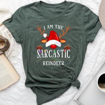 99 I Am The Sarcastic Reindeer -Adults Black Cotton Polyester Christmas Holiday Reindeer Bella Canvas T-shirt - Thegiftio UK