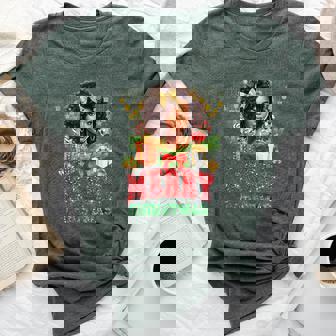 African American Black Proud Merry Christmas Afro Bun Bella Canvas T-shirt | Mazezy