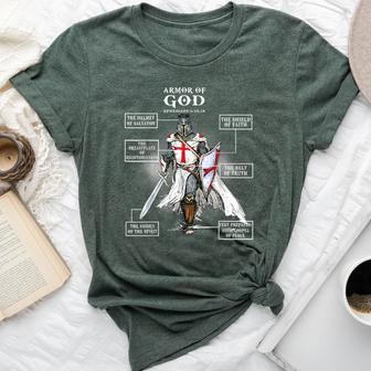 Armor Of God Knight Templar Christian Bella Canvas T-shirt - Thegiftio UK