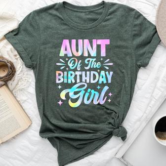 Aunt Of The Birthday Girl Tie Dye Party Family Bella Canvas T-shirt - Thegiftio UK