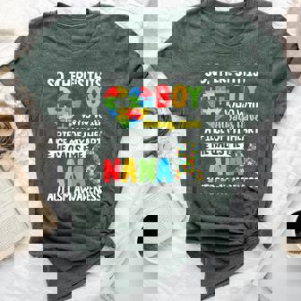 Autism Awareness Nana Autistic Heart Proud Autism Grandma Bella Canvas T-shirt - Thegiftio