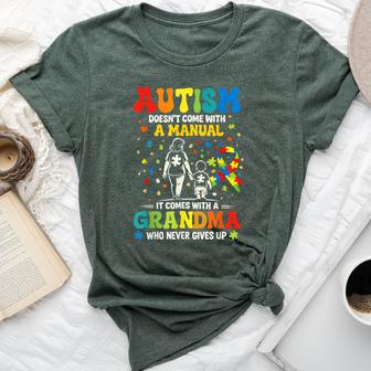 Autism Grandma Doesn't Come With A Manual Awareness Puzzle Bella Canvas T-shirt | Mazezy