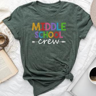 Back To School Student Teacher Team Middle School Crew Bella Canvas T-shirt - Thegiftio