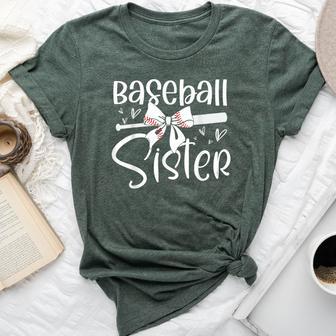 Baseball Sister For Baseball Sisters Fans Bella Canvas T-shirt - Thegiftio UK