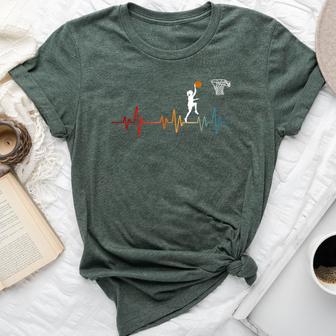 Basketball Heartbeat For And Girls Bella Canvas T-shirt - Thegiftio UK
