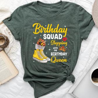 Birthday Squad Stepping With The Birthday Queen Shoes Nails Bella Canvas T-shirt - Thegiftio UK