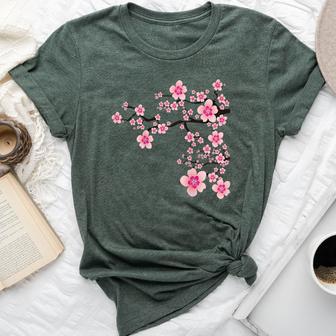 Blooming Sakura Japan Cherry Blossom Flower Delight Bella Canvas T-shirt - Thegiftio UK