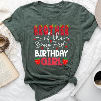 Brother Of The Berry First Birthday Girl Strawberry Bella Canvas T-shirt - Thegiftio UK