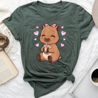 Capybara Girls Capybara Capybara Bella Canvas T-shirt - Thegiftio UK