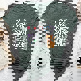 Cat Lover I Love Bingo And Cats Gambling Bingo Player Bingo Women Bella Canvas T-shirt | Seseable FR