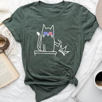 Cat No Kings In America Political Cat Lady Bella Canvas T-shirt - Thegiftio UK