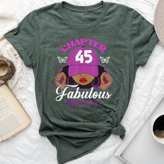 Chapter 45 Fabulous Since 1980 45Th Birthday Black Women Bella Canvas T-shirt - Thegiftio UK