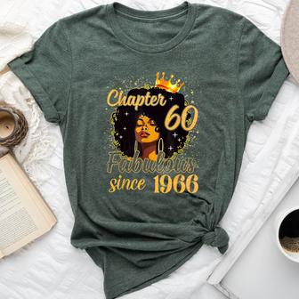 Chapter 60 Afro Queen Girl Fabulous Since 1966 Birthday Bella Canvas T-shirt - Thegiftio UK