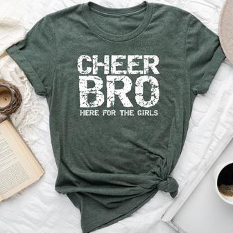 Cheer Bro Here For The Girls Cheer Competition Brother Bella Canvas T-shirt - Thegiftio UK