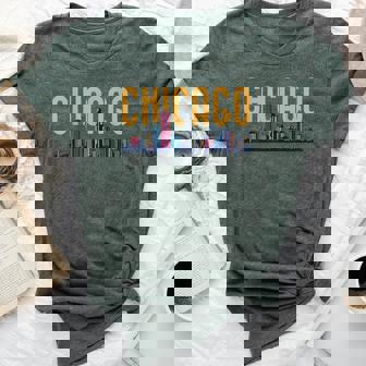 Chicago Illinois Il Night City Skyline Lights Women Bella Canvas T-shirt - Thegiftio