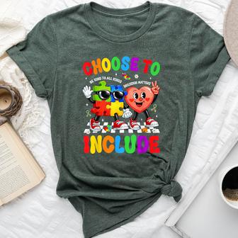 Choose To Include Inclusion Matters Autism Awareness Teacher Bella Canvas T-shirt - Thegiftio UK