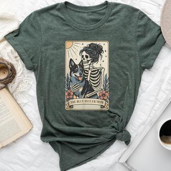 Cute Blue Heeler Dog Mom Tarot Card Skeleton Mama Dog Pet Bella Canvas T-shirt - Thegiftio UK