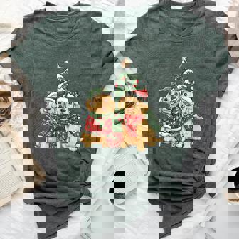 Cute Christmas Golden Retriever Dogs Holiday Sweaters Dog Bella Canvas T-shirt | Mazezy