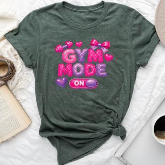 Cute Gym Girl Mode On Weightlifting Workout Training Bella Canvas T-shirt - Thegiftio UK