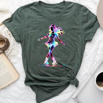Cute Ice Skating Skater Figure Skating For Girls Bella Canvas T-shirt - Thegiftio UK