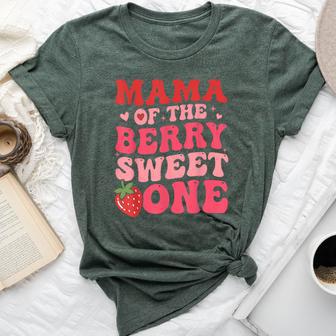 Cute Mama Of The Berry Sweet One Strawberry First Birthday Bella Canvas T-shirt - Thegiftio UK