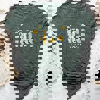 Cute Nicu Nurse Sunflower Bee Neonatal Intensive Care Unit Bella Canvas T-shirt - Thegiftio