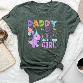 Daddy Of The Birthday Girl Dinosaur Saurus Rex Party Bella Canvas T-shirt - Thegiftio UK