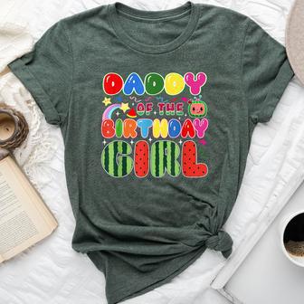 Daddy Of The Birthday Girl Melon Family Matching Bella Canvas T-shirt - Thegiftio UK