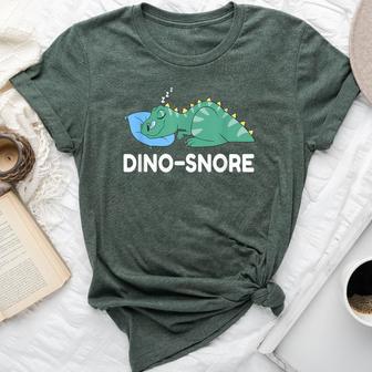 Dino Snore Dinosaur Pajamas For Women Bella Canvas T-shirt - Thegiftio UK