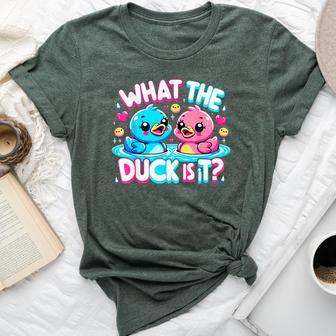 What The Duck Is It Baby Gender Reveal Party Bella Canvas T-shirt - Thegiftio UK