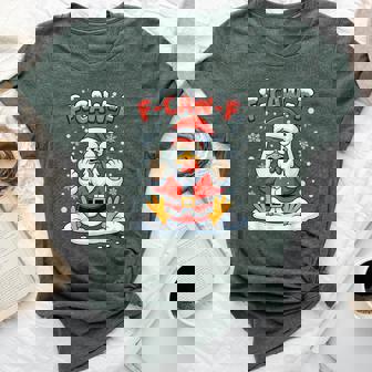 F-Caw-F Chicken Fcawf Chicken Christmas Light Santa Hat Bella Canvas T-shirt | Mazezy