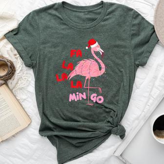 Fa La La La Mingo Cute Flamingo Christmas Xmas Bella Canvas T-shirt - Thegiftio UK