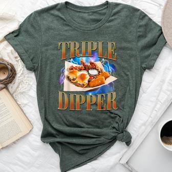 Fast Food Lovers Hamburger Chicken Nugget Foodie Women Bella Canvas T-shirt | Mazezy