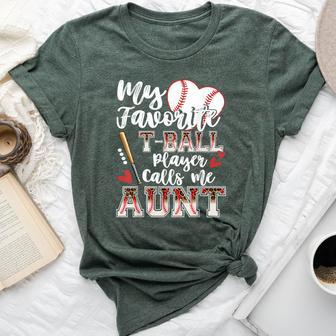 My Favorite T-Ball Player Calls Me Aunt Family Matching Bella Canvas T-shirt - Thegiftio UK