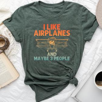 Airplane Novelty For Plane Aviation Pilot Bella Canvas T-shirt - Thegiftio UK