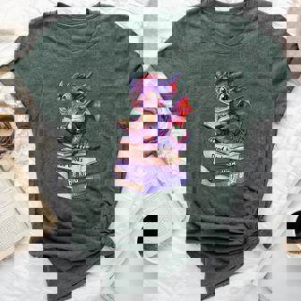 Cute Dragon Read Books Be Kind Stay Weird Book Lover Bella Canvas T-shirt | Mazezy