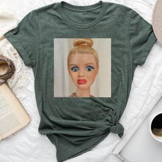 Disgusted Doll Face Meme Disgusting Reaction Sarcastic Bella Canvas T-shirt - Thegiftio UK