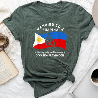 Filipino Wife Saying Married To Filipina For Men Bella Canvas T-shirt - Thegiftio UK