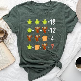 Passover Math Operations Quiz Teacher Student Seder Bella Canvas T-shirt - Thegiftio UK