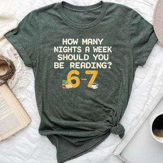 Six Seven 67 Meme Book Lover Reading 6 7 Teacher Bella Canvas T-shirt - Thegiftio UK
