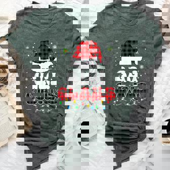 Gigi Claus Buffalo Plaid Christmas Lights Bella Canvas T-shirt | Mazezy